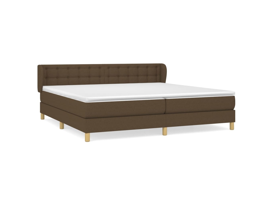 Box Spring Bed, Box Spring Beds Vidaxl Marrom Tecido (200 X 200 Cm)