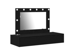 Conjunto 1 Mesa De Maquiagem Moderna Vidaxl Preto Derivados De Madeira (100 X 40 X 70 Cm)