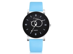 Reloj De Pulsera De Cuarzo Para Mujer Con Brazalete De Pu, Diseño Casual Y Elegante (azul Cielo)