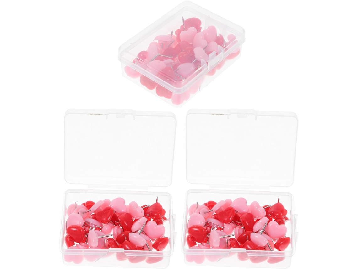 Conjunto Uonlytech com 300 tachininhas decorativas em formato de coração, pés de plástico e armação de aço, luzes e porta-luvas.