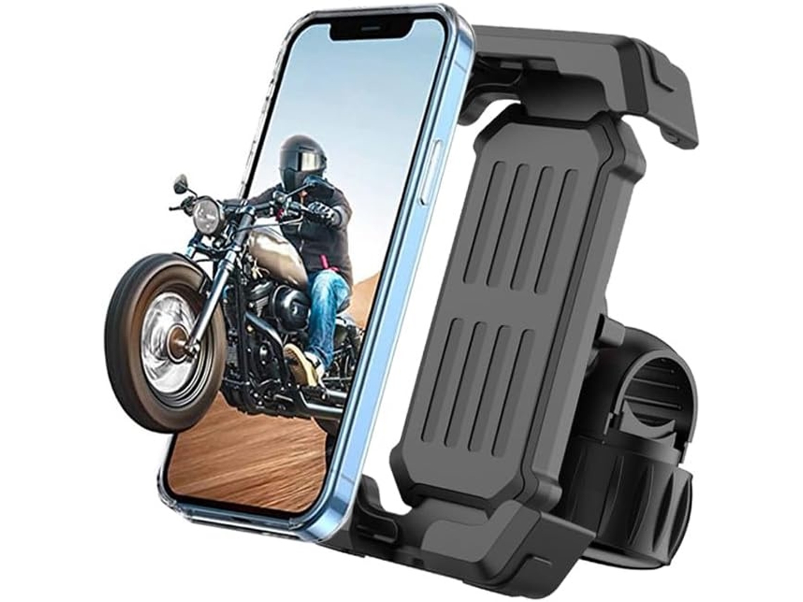 Suporte Para Celular De Bicicleta Com Operação Com Uma Só Mão, Rotação De 360° E Sistema De Liberação Rápida Para Motocicletas E Scooters (preto)