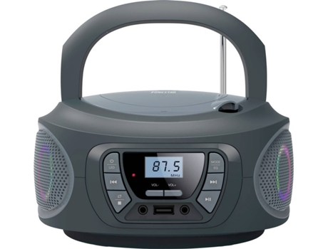 Rádio Boombox FONESTAR Boom One (Cinzento - Digital - Bluetooth)