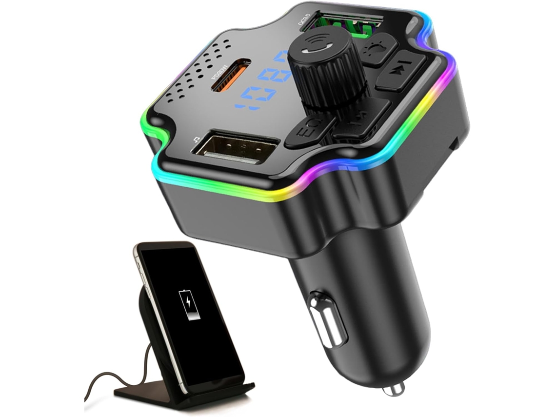 Transmissor FM | Carregador Sem Fio Para Rádio, Receptor De Áudio Para Veículos, Para Aplicativos Princi Gokoco