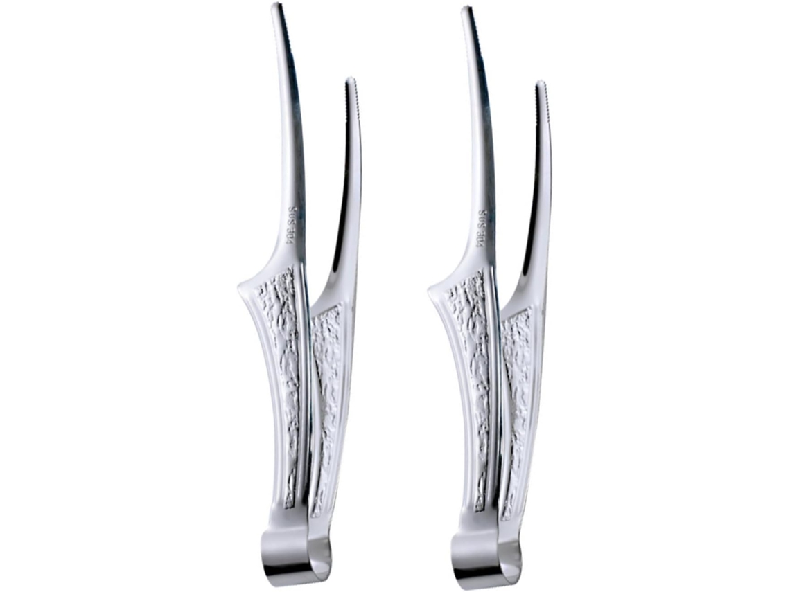 Pinça Para Peixe Grelhada Zerodeko, 2 Peças, Em Aço Inoxidável, Ideal Para Churrasco E Cozinha
