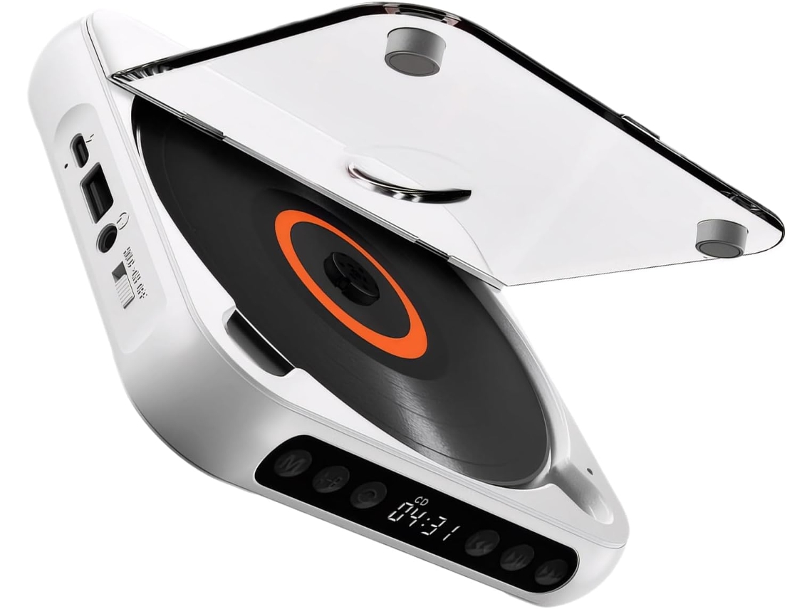 Leitor Cd Com Fones De Ouvido Para Uma Experiência Musical Imersiva, Como O Abs, De Portátil Com De Mp3