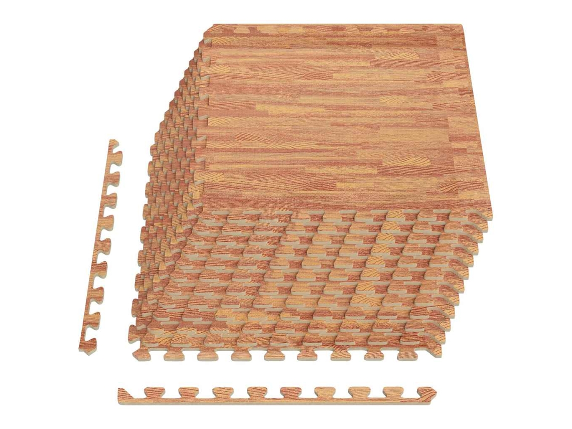 Maison Exclusive - Tapetes De Chão 12 Pcs 4,32 Espuma De Eva Grãos Madeira