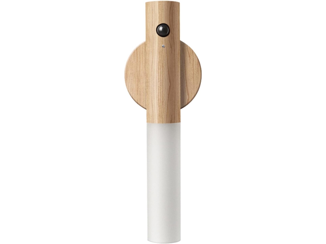 Luminária de parede de madeira recarregável Slowmoose com sensor de movimento, luz noturna portátil para quarto, corredor e escada.