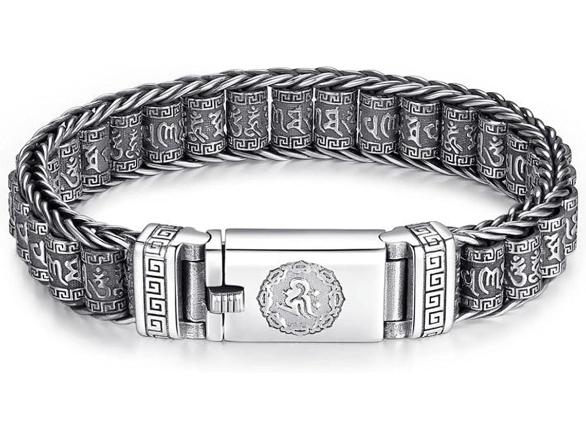 Pulseira Roda De Oração "seis Caracteres Da Verdade" (22cm/8,5