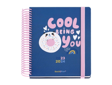 Agenda Escolar A5 Diaria Espiral MIQUELRIUS Back2Fun Cool Being You 2023/24 Mr26592