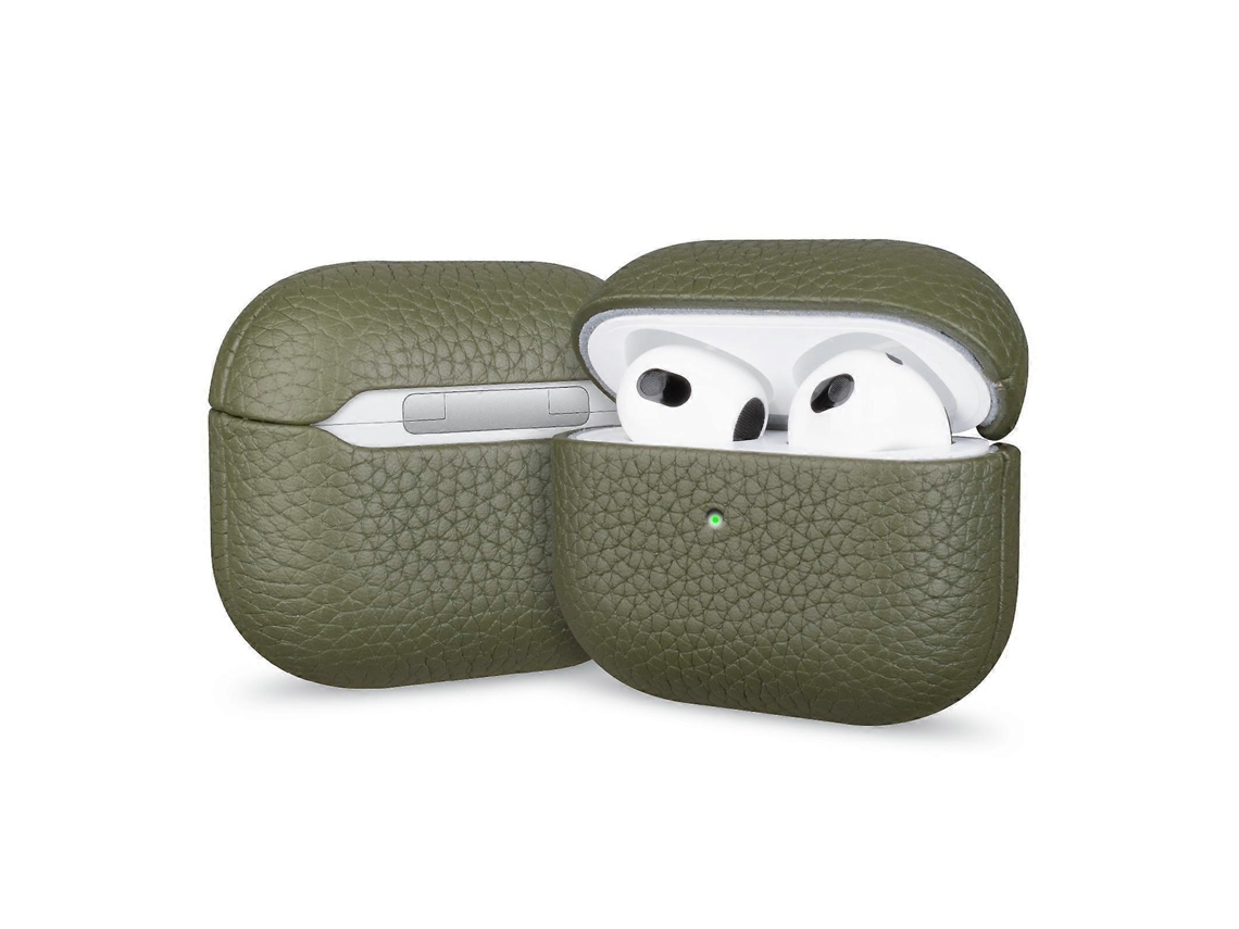 Capa Protetora Para Fones De Ouvido Airpods Pro Em Couro Granulado Cor Lichia