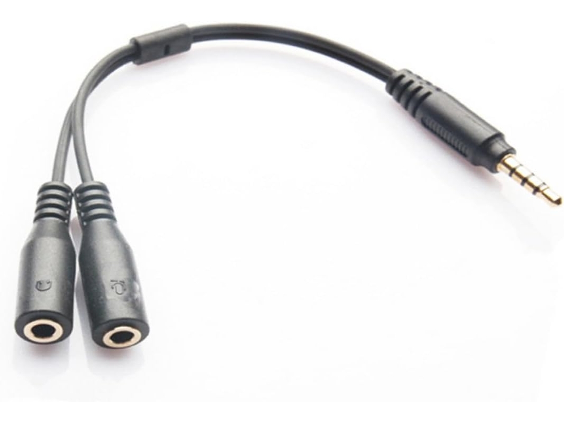 Adaptador Para Fone De Ouvido Com Conectores, Compatível Com Pcs