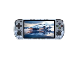 Console de videogame portátil, tela IPS de 5,0 polegadas, resolução de 1280 x 720, bateria de 4000 mAh, 64 GB, Slowmoose azul transparente