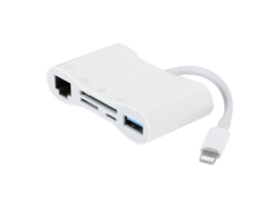 Adaptador Nk 1034 5 Em 1 Para Ios Para Leitor De Cartão Rj45 Otg Para Celular