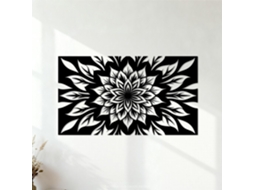 Adesivos Muraux Design À Contraste Elevado E Motivos Floraux 54,4x96,6cm Decoração De Carrosserie Noir