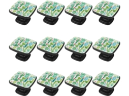 Puxadores Quadrados Para Armários De Cozinha, Gavetas E Cômodas, 12 Peças, Estampa De Cactos Em Aquarela, Puxadores Para