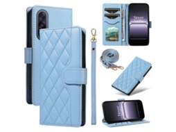 Capa Tipo Carteira Tkdaddy Para Oneplus Nord 5 5g / Oneplus Ace 5 Ultra 5g, Capa De Couro Com Alça Azul