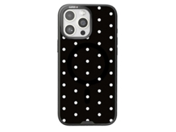 Capa Tkdaddy Caseevo Para Iphone 15 Pro Compatível Com Magsafe Tpu Acrílico Com Placa Traseira De Pontos Intercambiáveis Preta