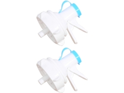 Kit Com 2 Válvulas De Reposição Em Plástico Branco Para Torneiras