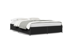 Estrutura de Cama Derivados de Madeira/metal Preto 140x190 cm MAISON EXCLUSIVE