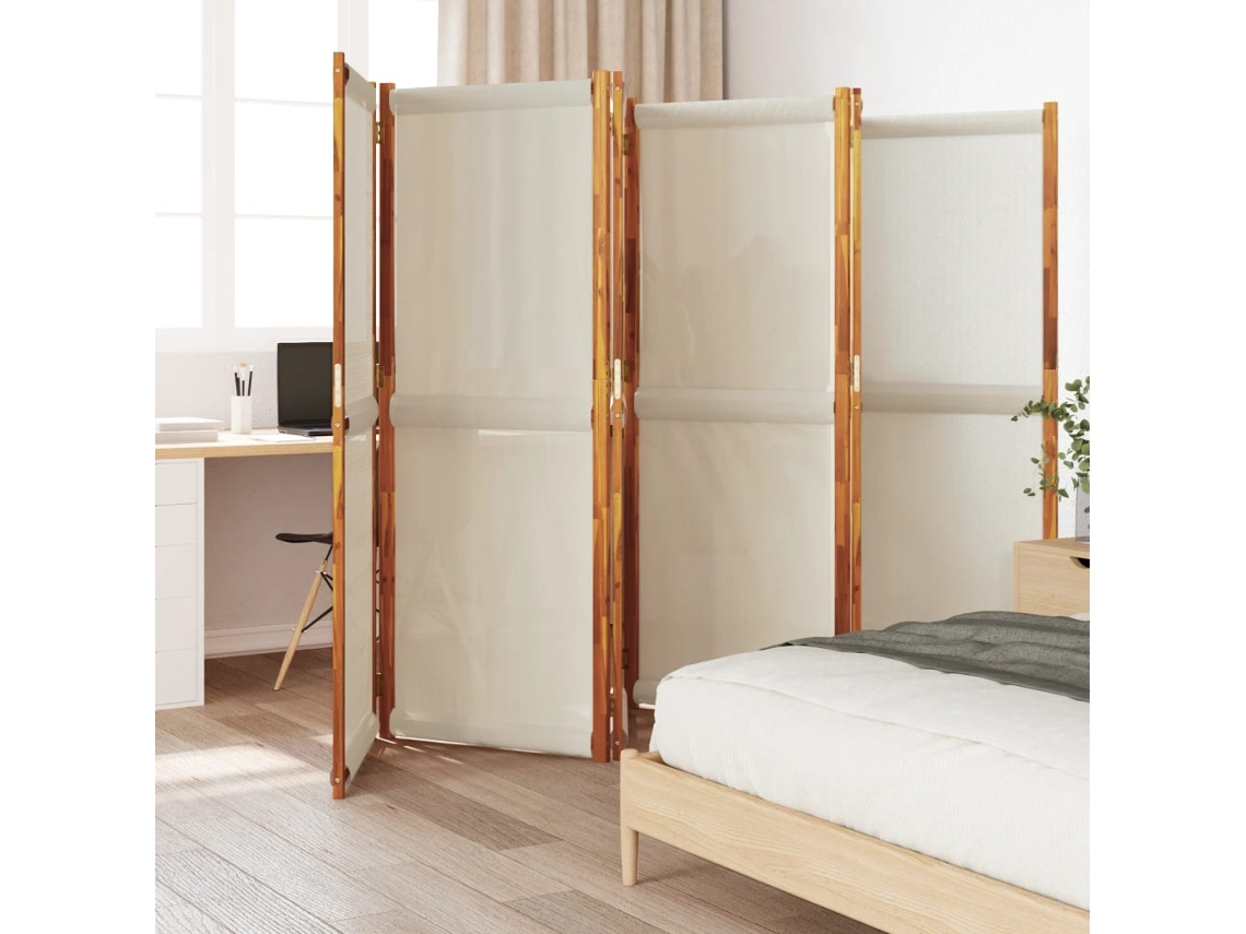 Vidaxl Divisória/biombo Com 6 Painéis 420x180 Cm Cinzento Claro