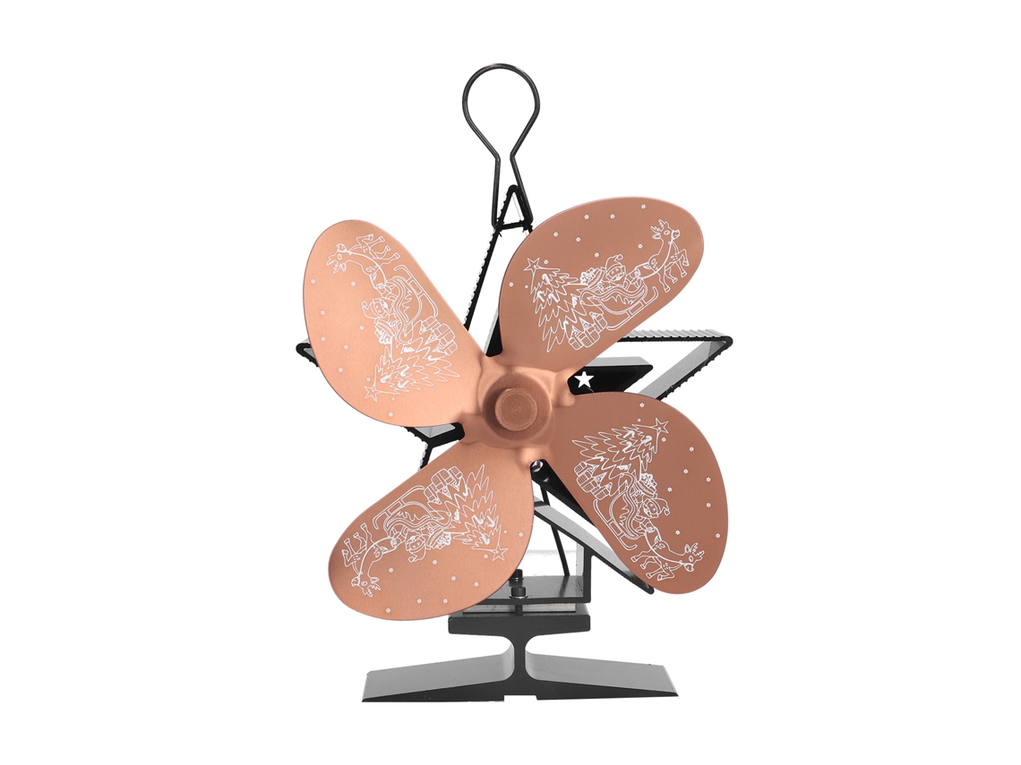 Laxiscreed Ventilador De Lareira Termodinâmico Auto-gerador Com 4 Lâminas E Alta Resistência