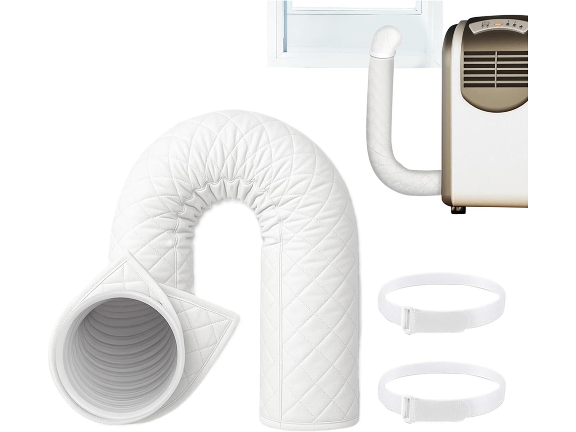 Isolamento Para Mangueira De Ar Condicionado Com 2 Tiras Fixação, 150x 52cm, Protetor Portátil Para Mangueira De Ar