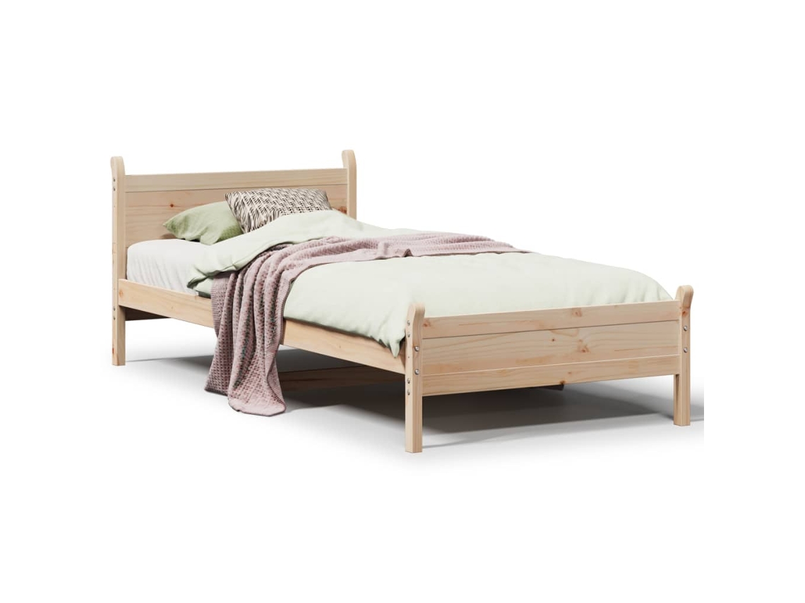 Cama Sem Colchão 75x190 Cm Madeira de Pinho Maciça MAISON EXCLUSIVE