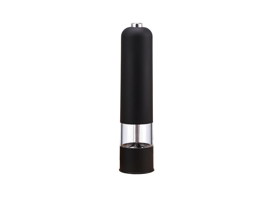 Moedor Elétrico De Sal E Pimenta Alto Em Grãos Preta, 3 Cores, Utensílio De Cozinha, Preto