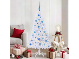 Vidaxl Árvore De Natal Artificial Branco 150 Cm Pvc E Aço
