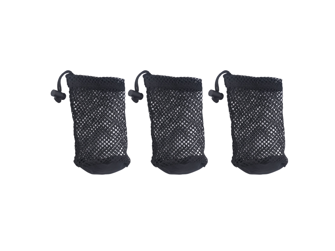Conjunto de 3 Bolsas de Malla para Pelotas de Golfe Organizador 12 a 16 Pelotas S/MARCA