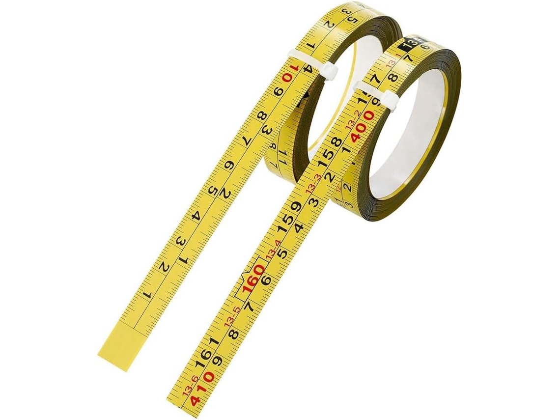 Conjunto De 2 Fitas Métricas Adesivas De Aço, Direita E Esquerda, 410 Cm Ou 161 Polegadas.