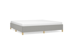 Bed Frame, Bed Frames Vidaxl Cinzeto Tecido (200 X 200 Cm)