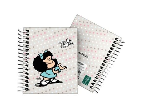 Caderno Mafalda Bird Multicolor A7 100 Folhas