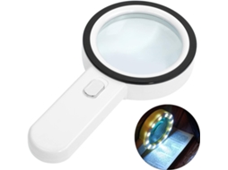 Lupa com Luz, Lupa de 30x com 12 Luzes Led BRILVIBERA