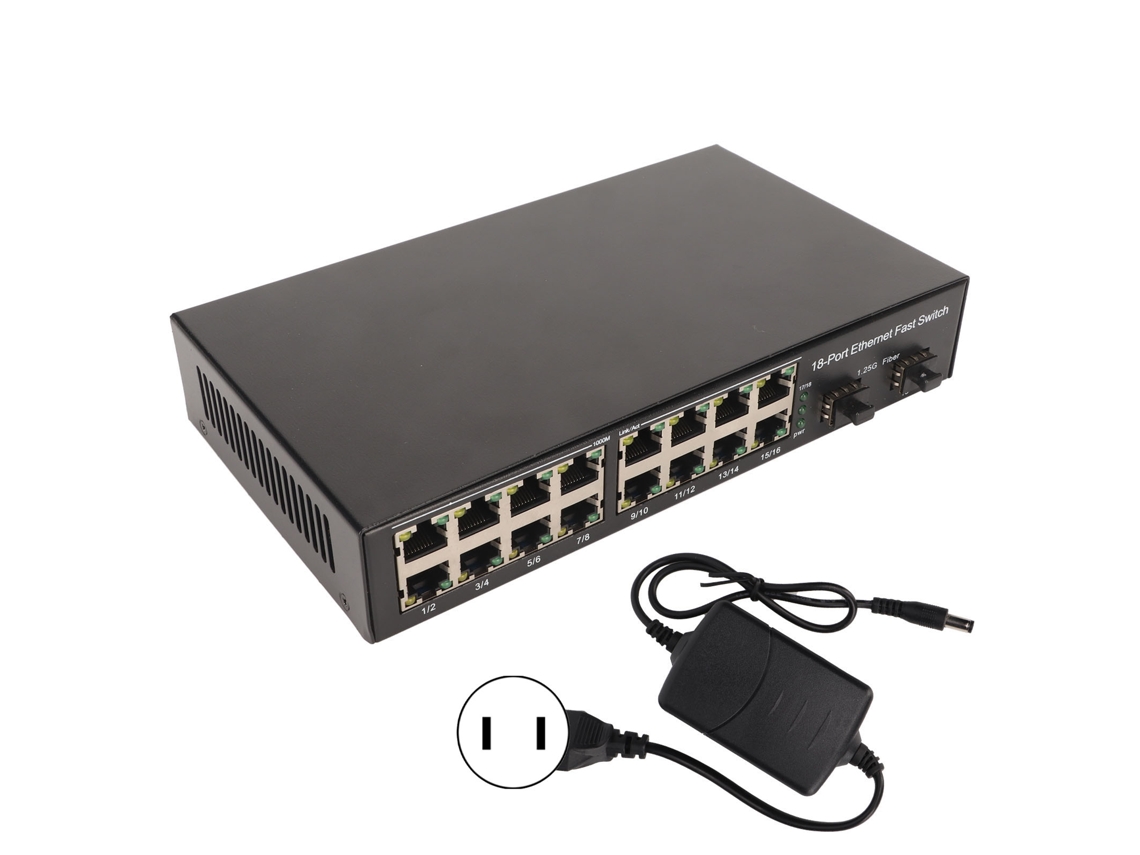 Switch Gigabit Ethernet LAXISCREED 18 Portas