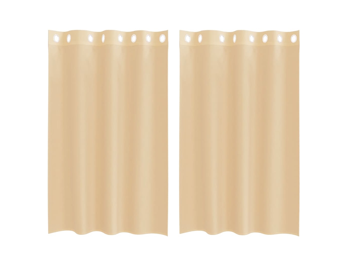 Voile Curtain, Voile Curtains Vidaxl Marrom Tecido (140 X 175 Cm)