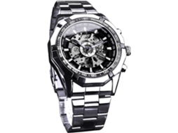 Lurelia Relógio Mecânico Masculino, Movimento De Quartzo, Automático, Luminoso, Mostrador Esqueleto, Resistente À Água