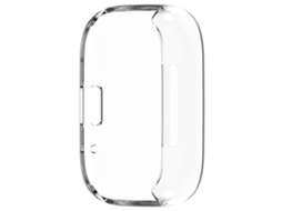 Capa Protetora, Compatível Com Redmi Watch Active/ 3 Lite, Branca E Transparente, Acabamento Moderno