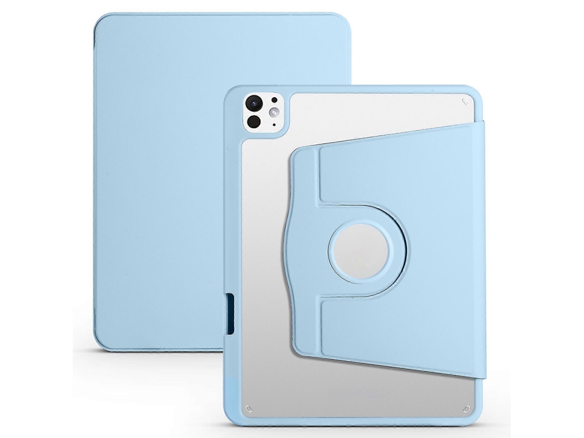 Capa giratória inteligente de acrílico azul bebê Hengrongshen para iPad 11 (2024)