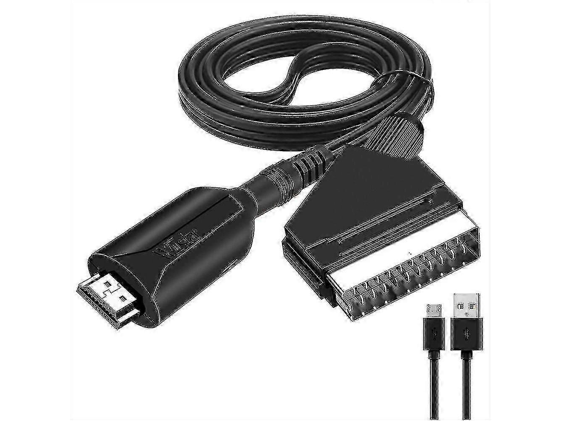 Cabo Hdmi para Scart de 1 Metro Comprimento, Conexão Direta, Conversão Conveniente. AQUAFORGE