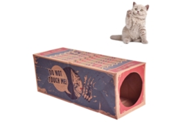 Brinquedo de Túnel para Gato de Papel Kraft Dobravel Interativo com Design Fofo e Estrutura Resistente | S/MARCA