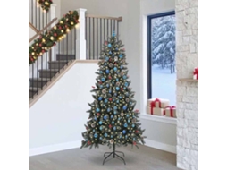 Vidaxl Árvore De Natal Artificial Verde 240 Cm Pvc, Plástico E Aço
