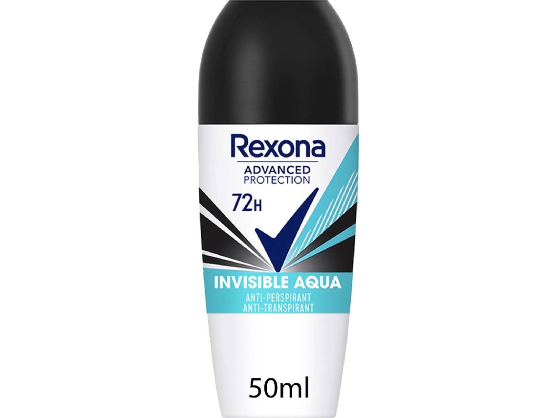 Desodorizante Roll On Invisible Aqua 72H REXONA 50 ml