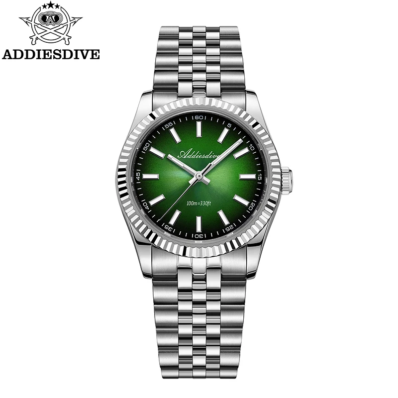 (verde) Relógio De Quartzo Feminino Luminoso Com Cristal De Safira De 36 Mm