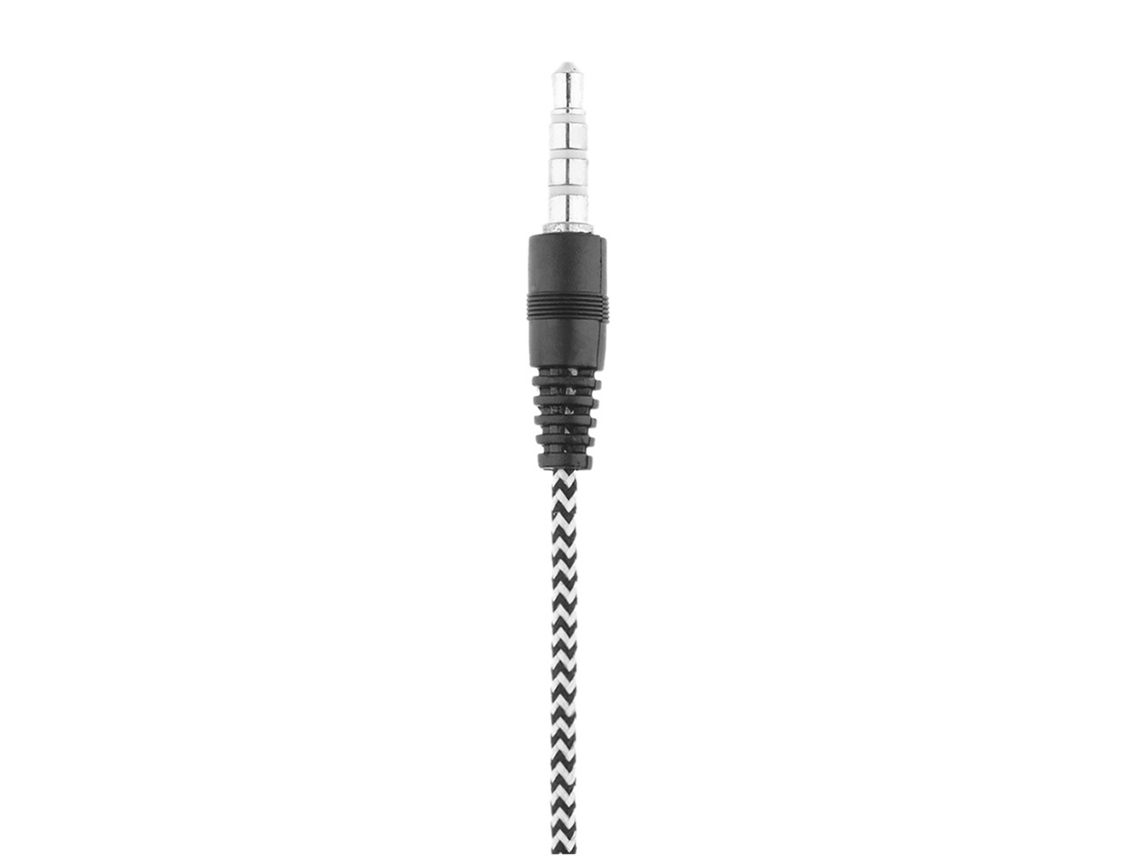 Auriculares Esportivos Com Gancho Para Orelha, Cabo Trançado E Microfone Controlável