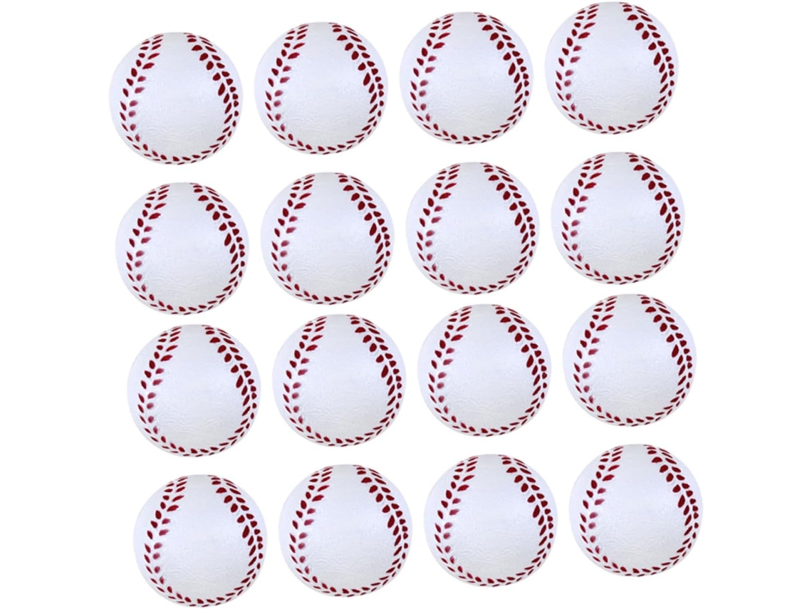 Conjunto De 30 Bolas De Beisebol De Pu Branco Sólido...