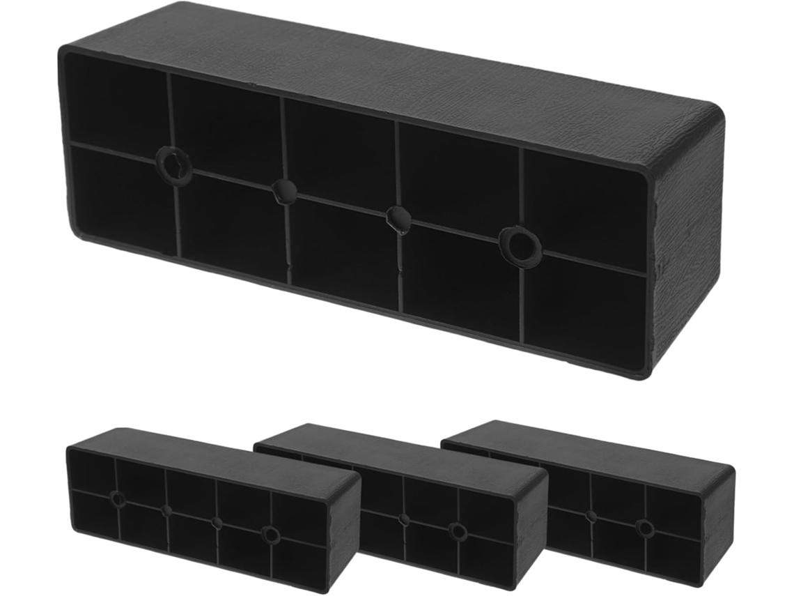 Conjunto De 4 Pés Plástico Para Sofá, Cama E Outros Móveis, Com 5cm De Altura E Sistema Elevação Antiderrapante