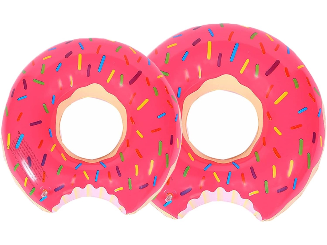 Conjunto de 2 Boias Flutuantes Infláveis Rosa para Natação AQUAFORGE