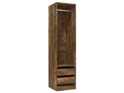 Conjunto 1 Wardrobe, Wardrobes Vidaxl Marrom Madeira Processada (50 X 50 X 200 Cm)