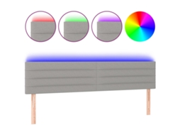 Led Headboard, Led Headboards Vidaxl Cinzeto Tecido (180 X 5 X 78/88 Cm)